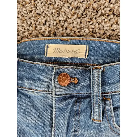 Madewell womens Sz 28 9" High Rise Skinny Blue Jeans Light Wash - Picture 2 of 4